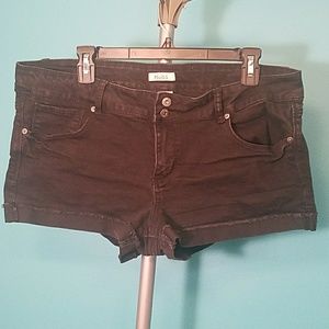 Black Jean Shorts